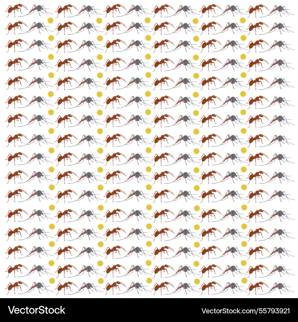 Ant mosquito with fruit as a pattern background Ant mosquito with fruit as a pattern background vector image