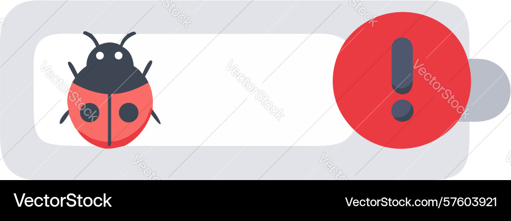 Bug report toggle icon software error alert vector image