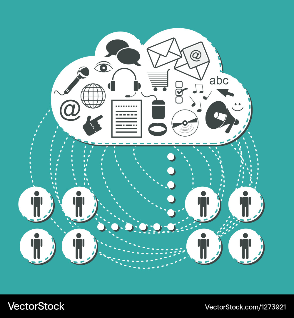 Cloud system user interface Vector Image