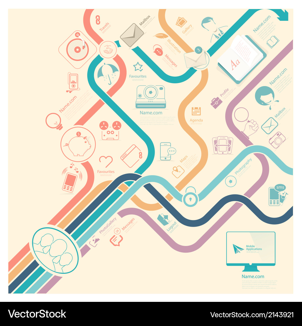 Communication web design elements vector image