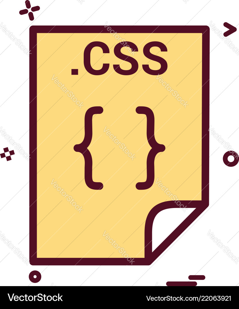 Css-Dateiformat-Symbol Vektorbild