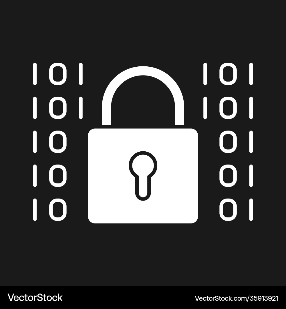 Data encryption icon vector image