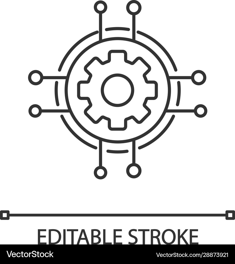 Digital settings linear icon Vector Image