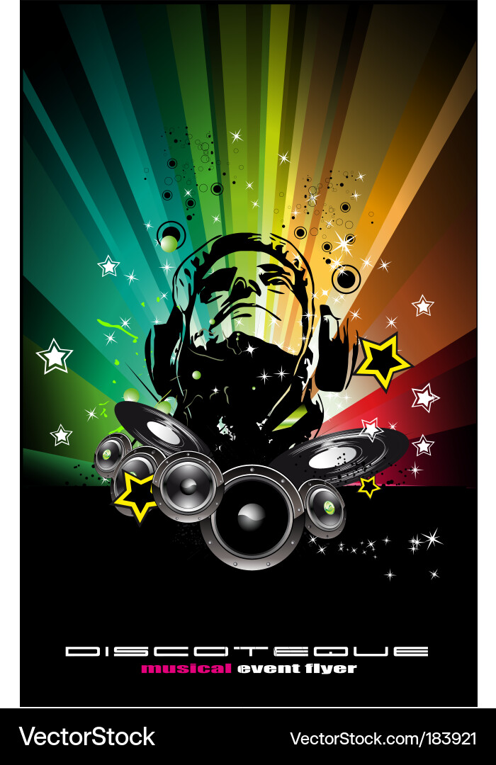 Dynamic Music Party Background vector image