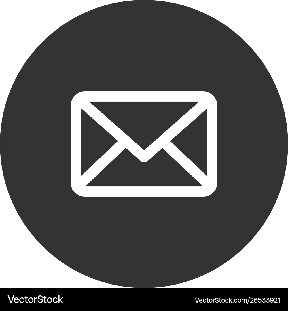 Envelope icon in modern style for web site Envelope icon in modern style for web site vector image