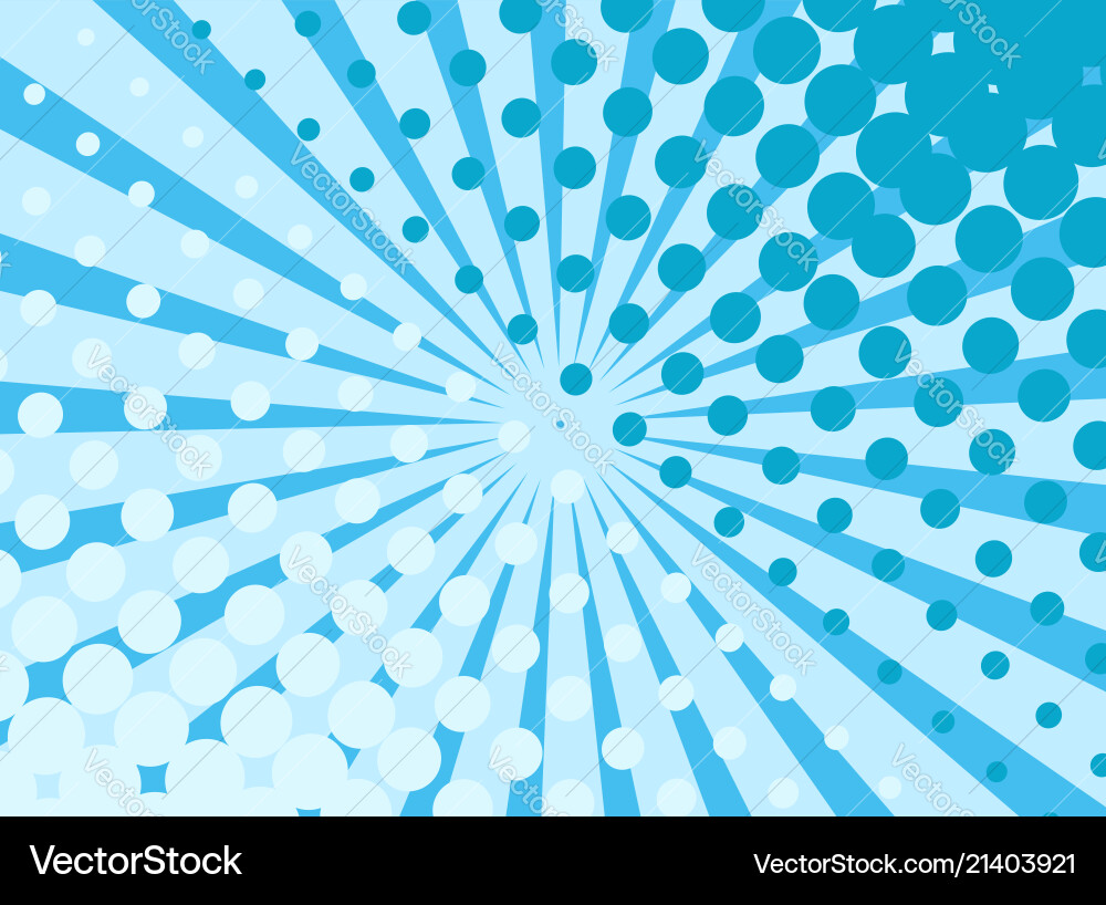 Exploding Blue Pop Art Background vector image
