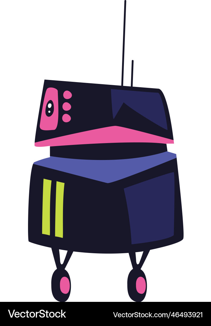 Flat robot design vector image