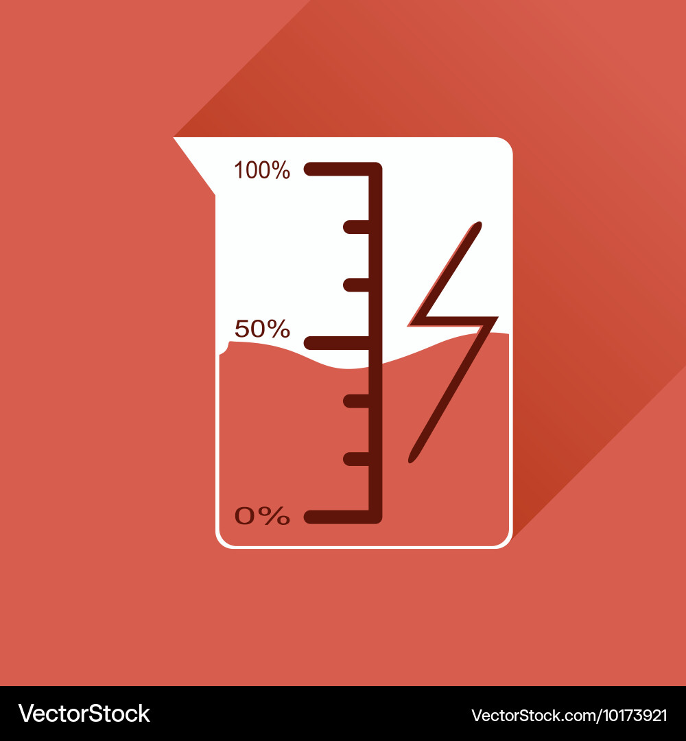Flat web icon with long shadow mobile battery Vector Image