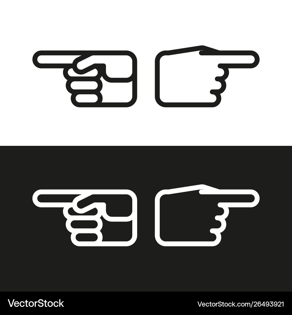 Hand gesture icon simple linear Vector Image