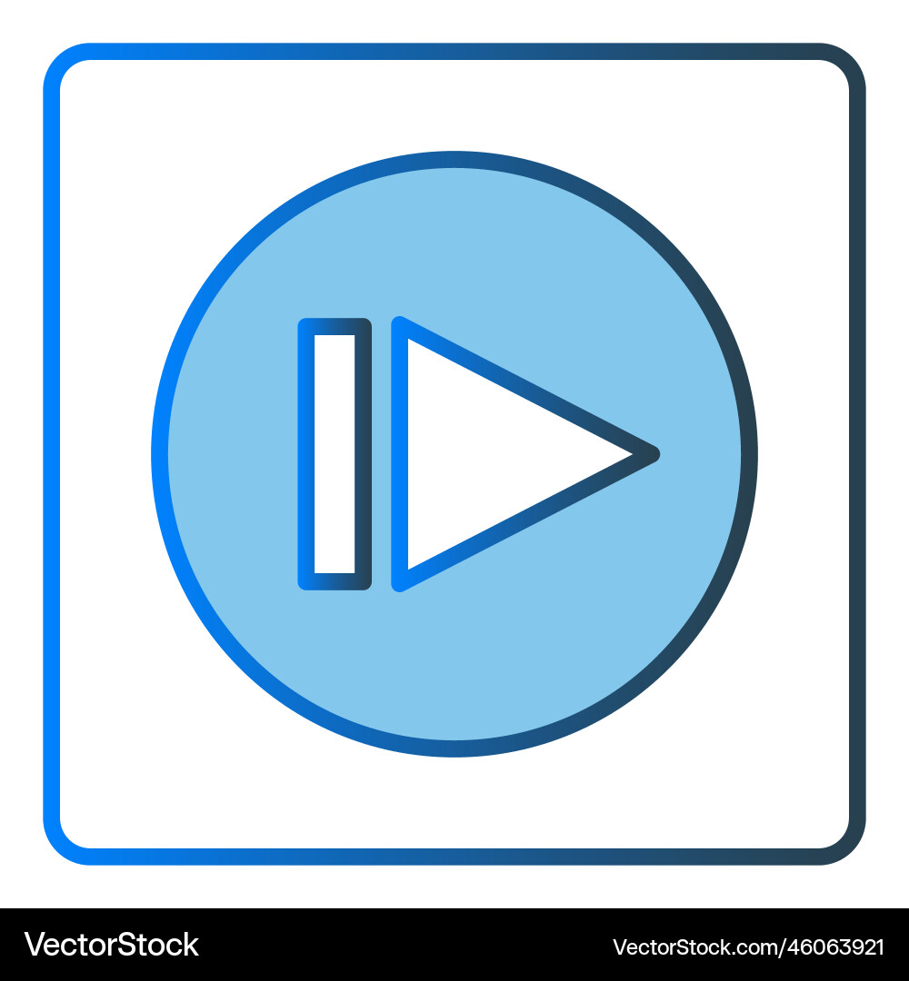 Next icon related to music player lineal vector image