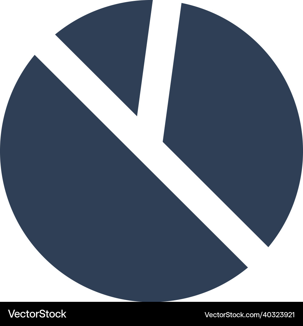 Pie Chart Icon - Data Visualization vector image
