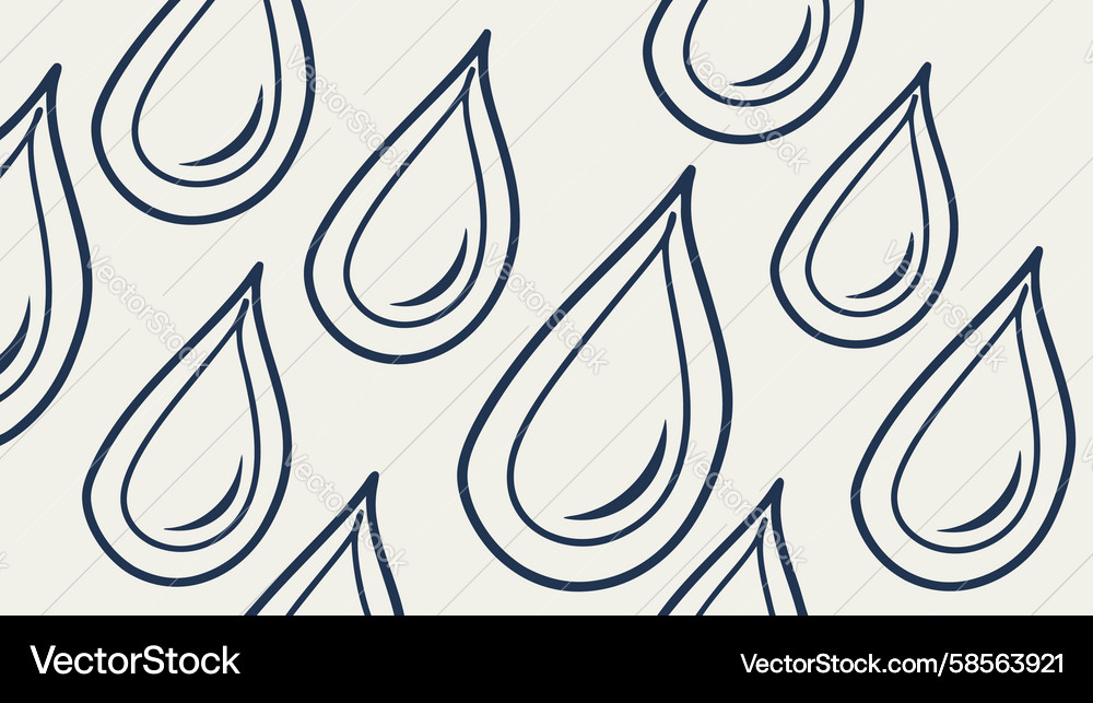 Raindrop Pattern - Seamless Vector Image