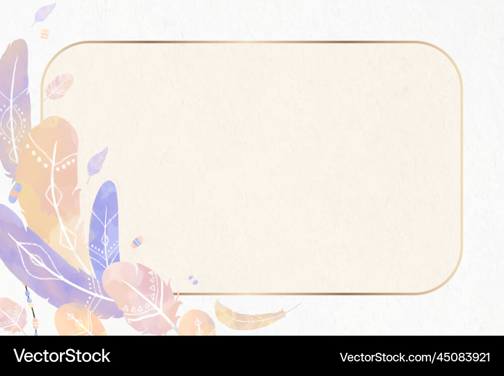 Rectangular boho style frame Rectangular boho style frame vector image