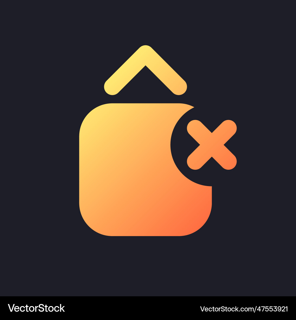 Remove jump animation effect orange solid Remove jump animation effect orange solid vector image