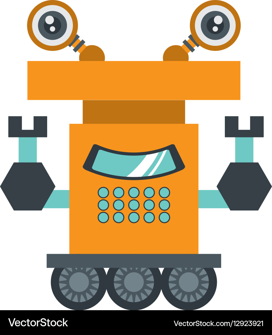 Robot operator technology artificial vector image