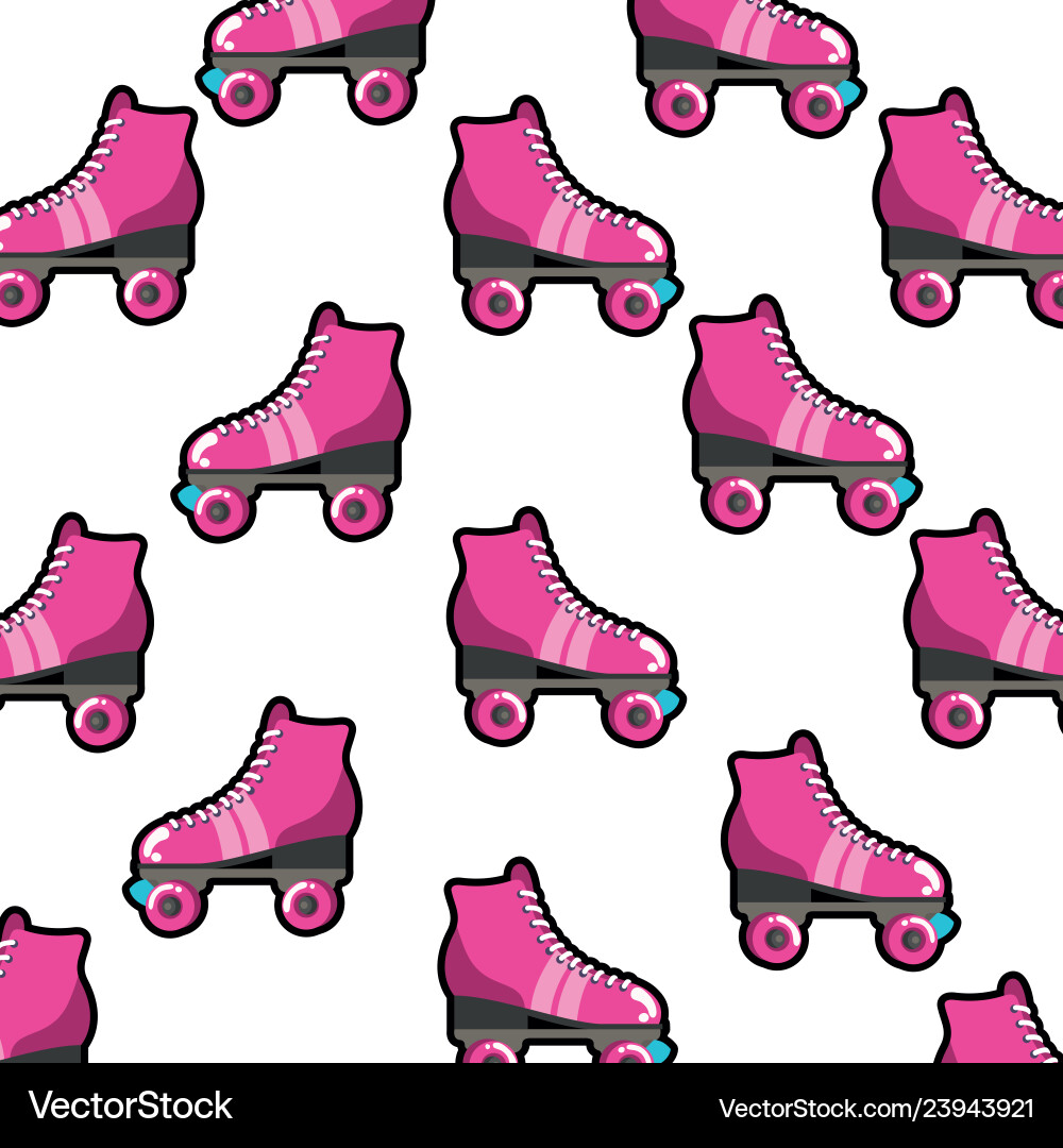 Roller Skate Pattern vector image