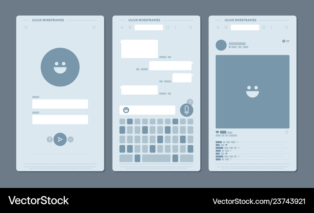 Set of user interface designs vector image
