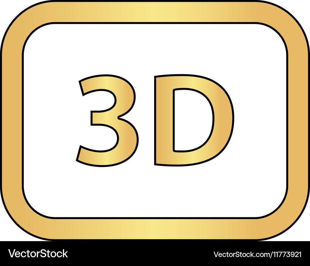 Three dimensional computer symbol Vector Image