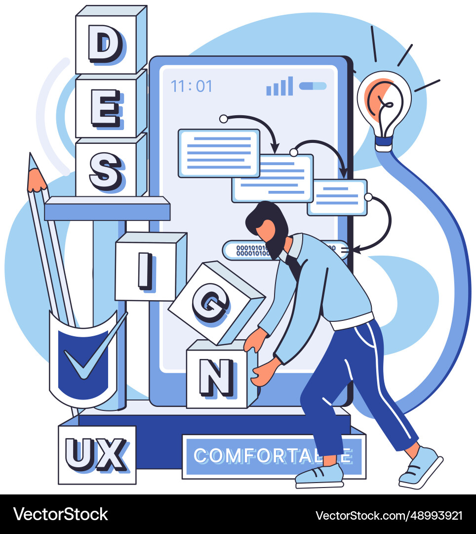 Ux design metaphor user interface stage on which Ux design metaphor user interface stage on which vector image