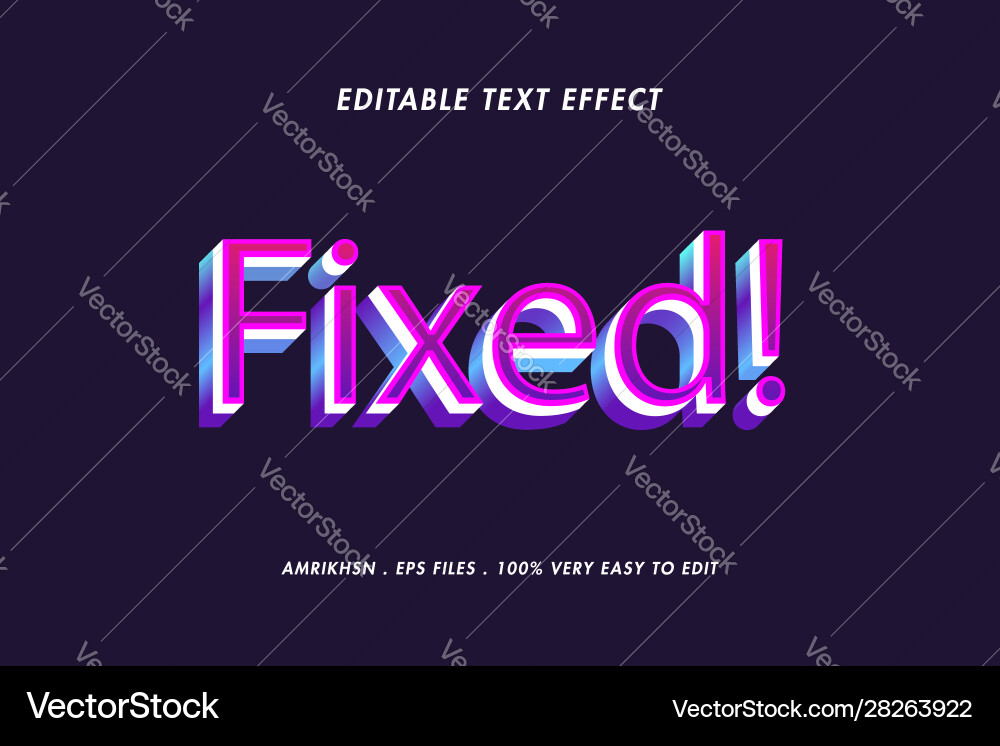 3d text effect editable 3d text effect editable vector image