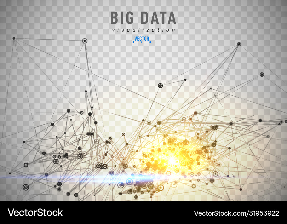 Abstract 3d big data visualization tangled Abstract 3d big data visualization tangled vector image