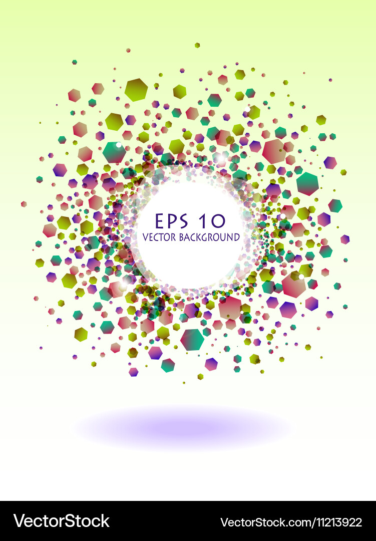 Abstract colorful hexagon background Vector Image