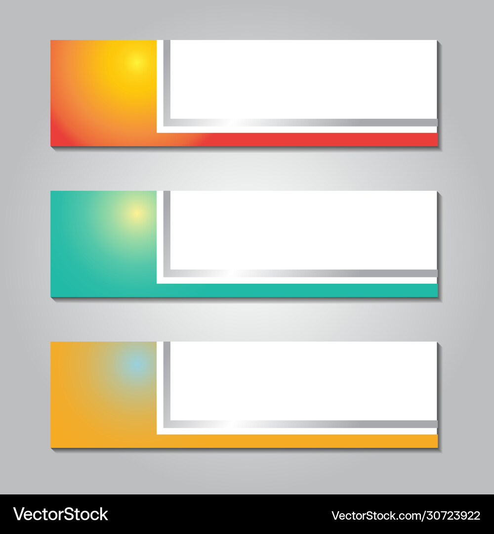 Abstract design web banner colorful gradient Vector Image
