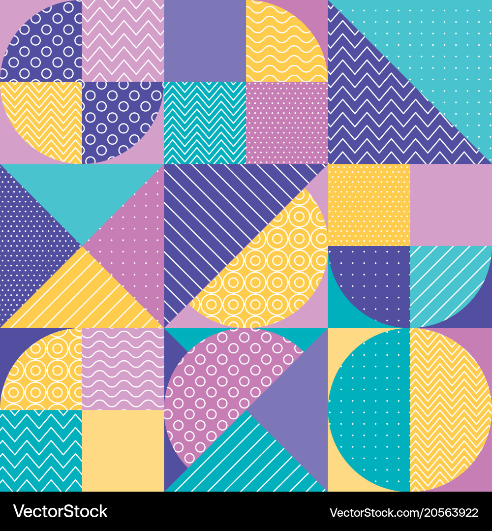 Abstract multicolored geometric pattern vector image