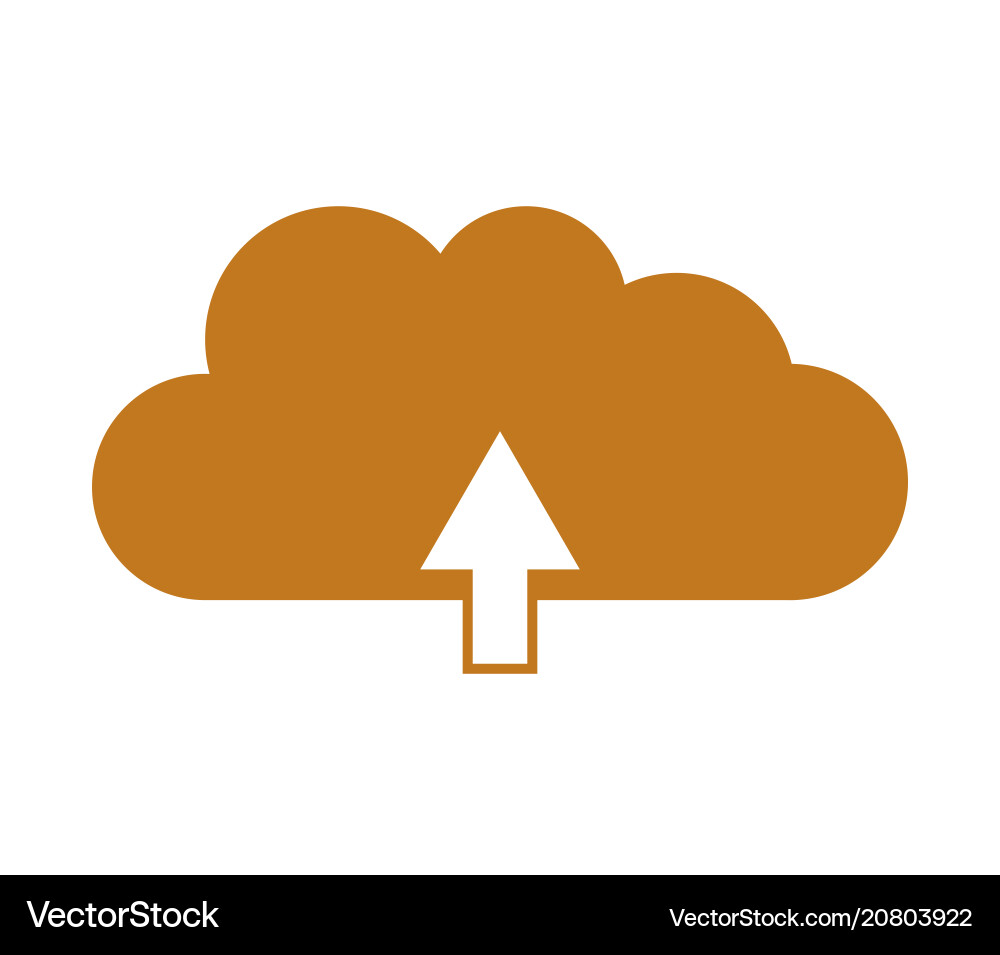 Cloud upload icon Cloud upload icon vector image
