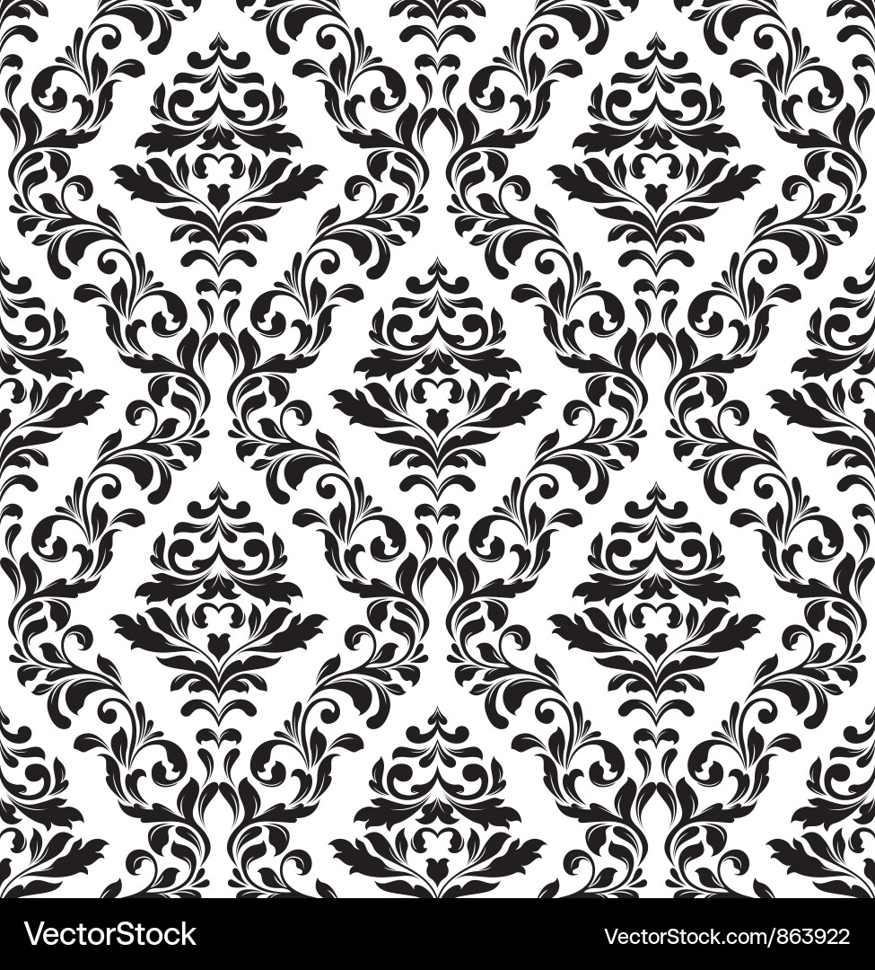 Damask seamless pattern vector image