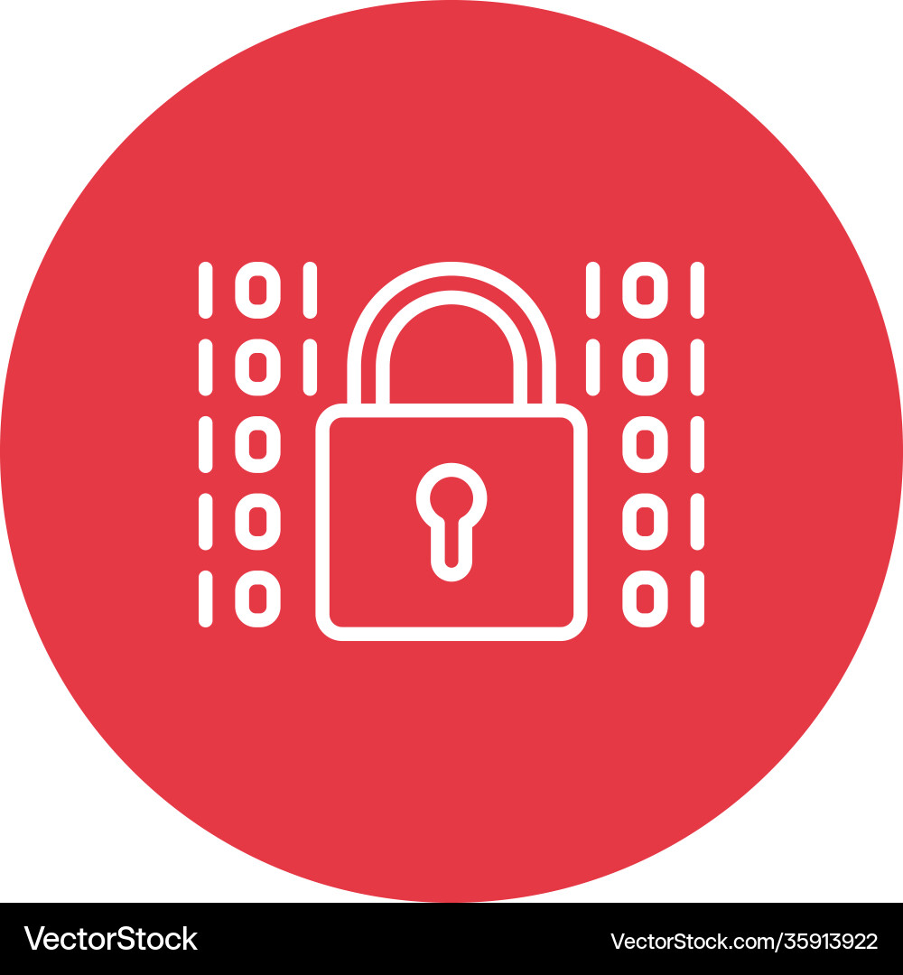 Data encryption icon vector image