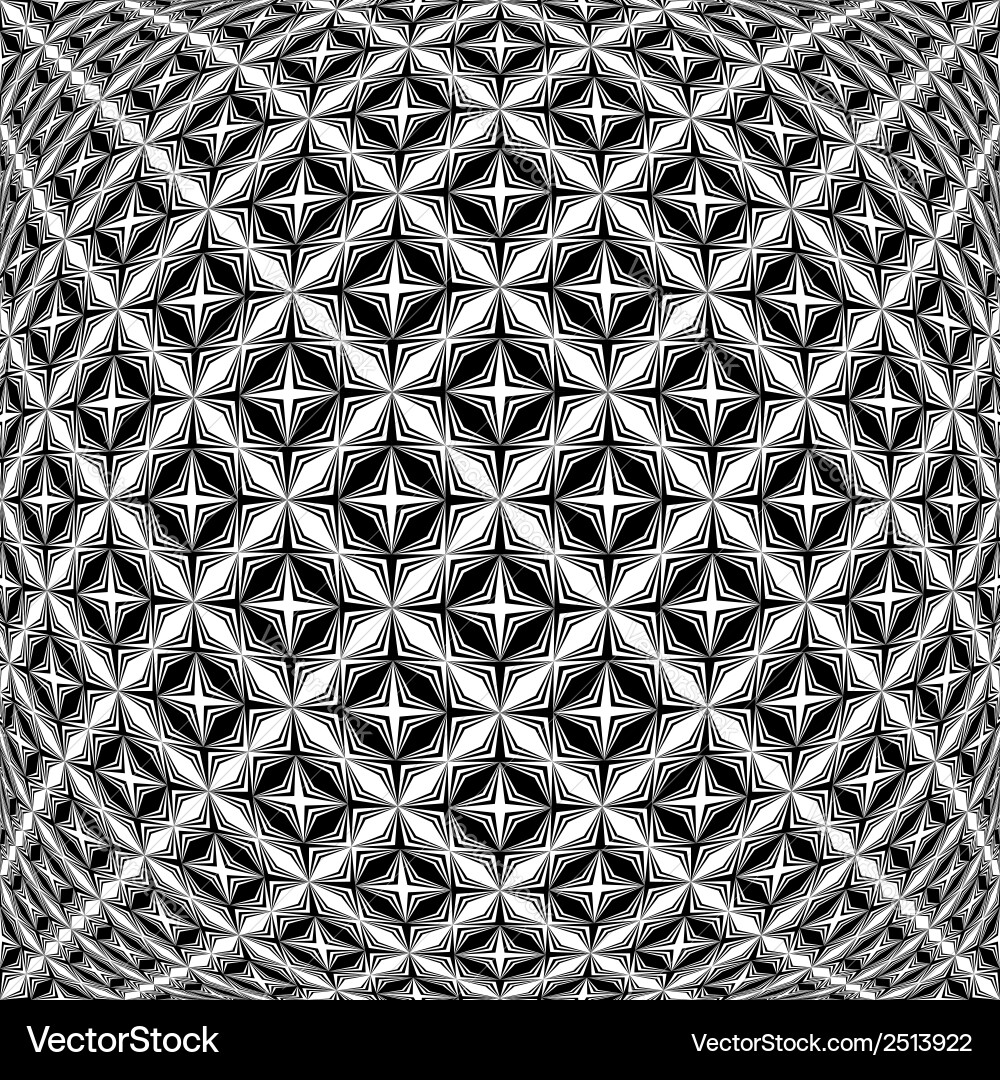 Design monochrome warped grid pattern vector image