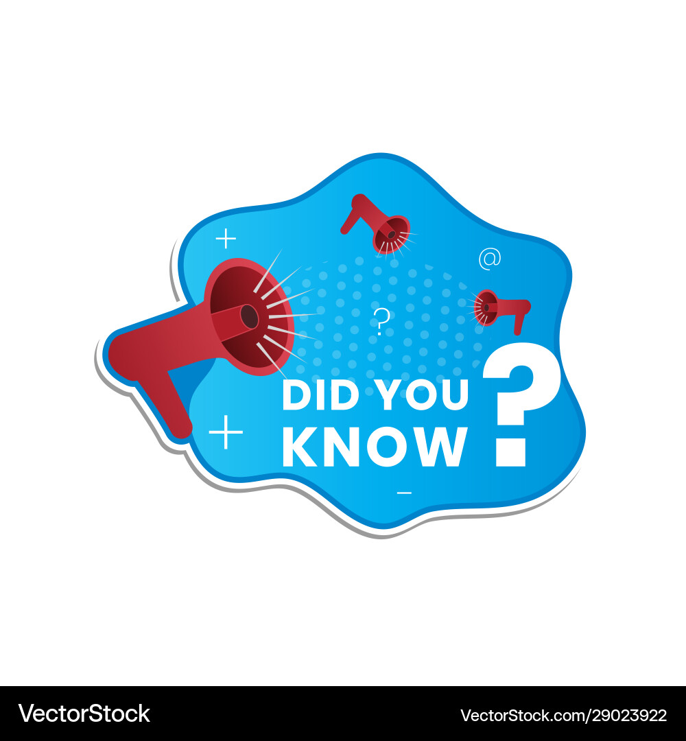Did you know in form text for label vector image