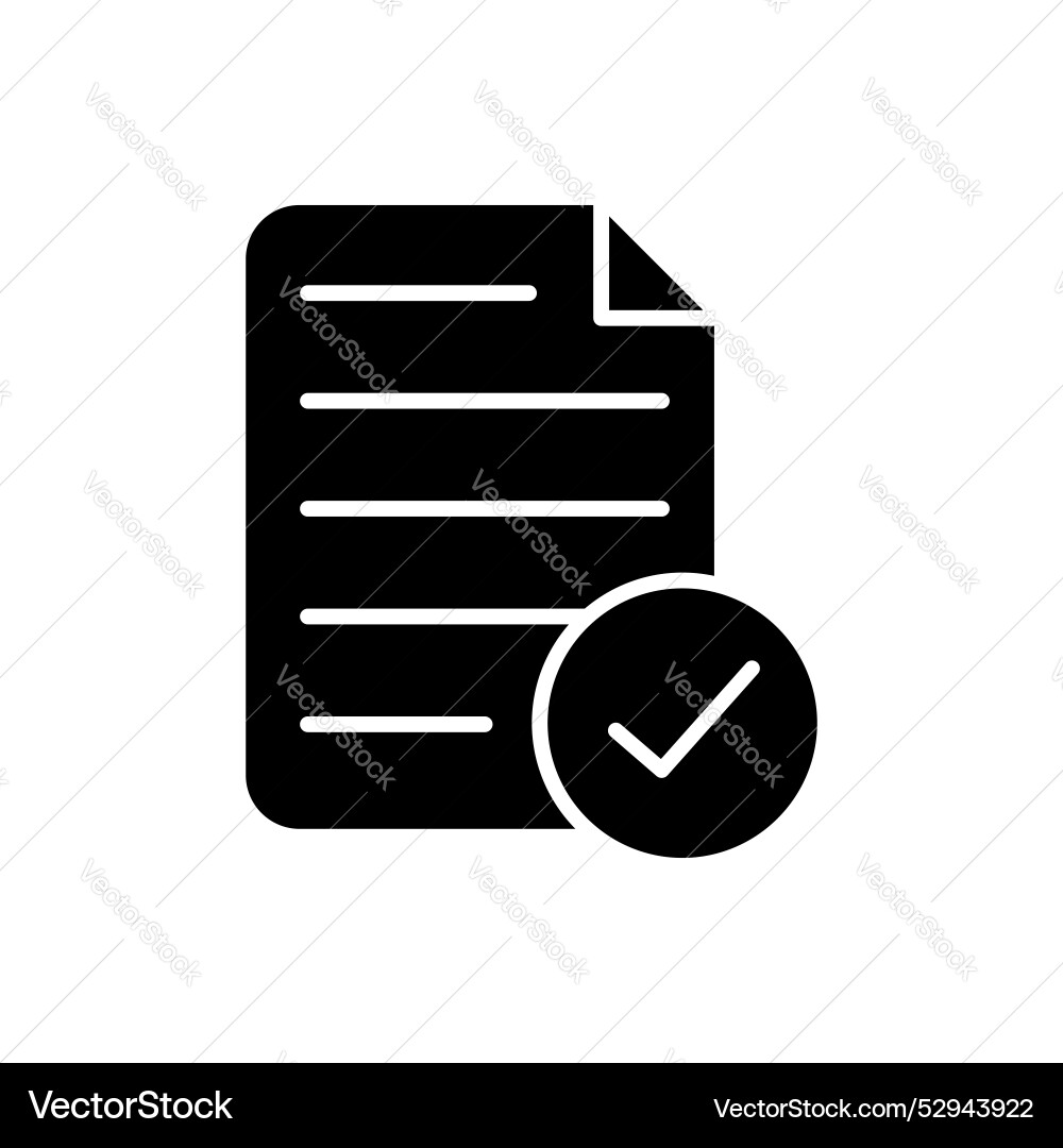 Document accept icon set checked contract paper Document accept icon set checked contract paper Vector Image