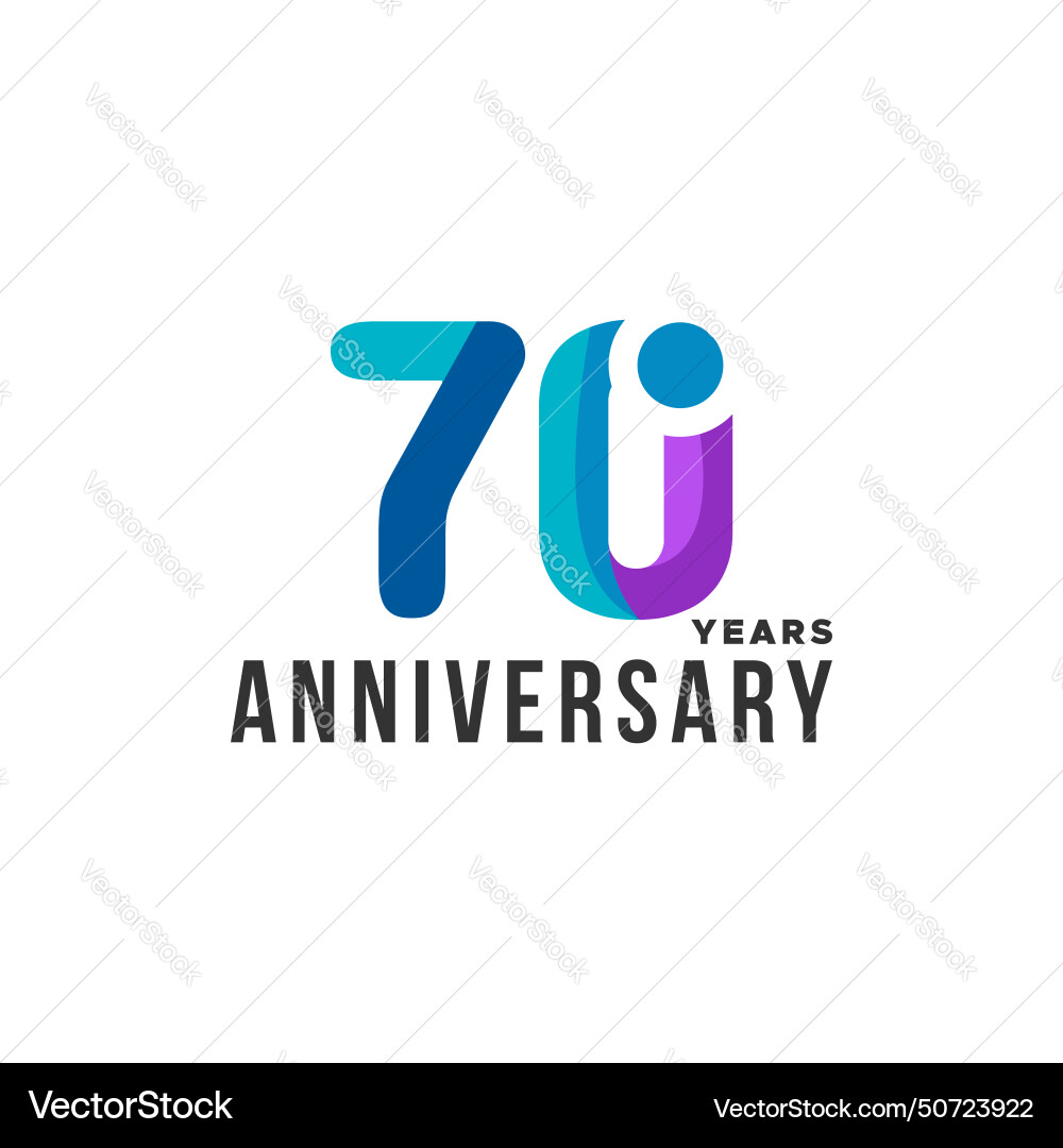 Gradient anniversary number design collection Vector Image