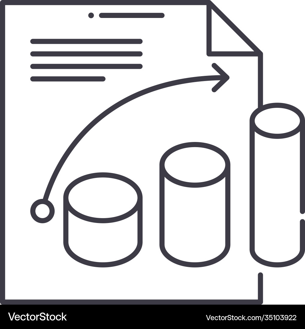 Graph icon linear isolated thin Graph icon linear isolated thin vector image
