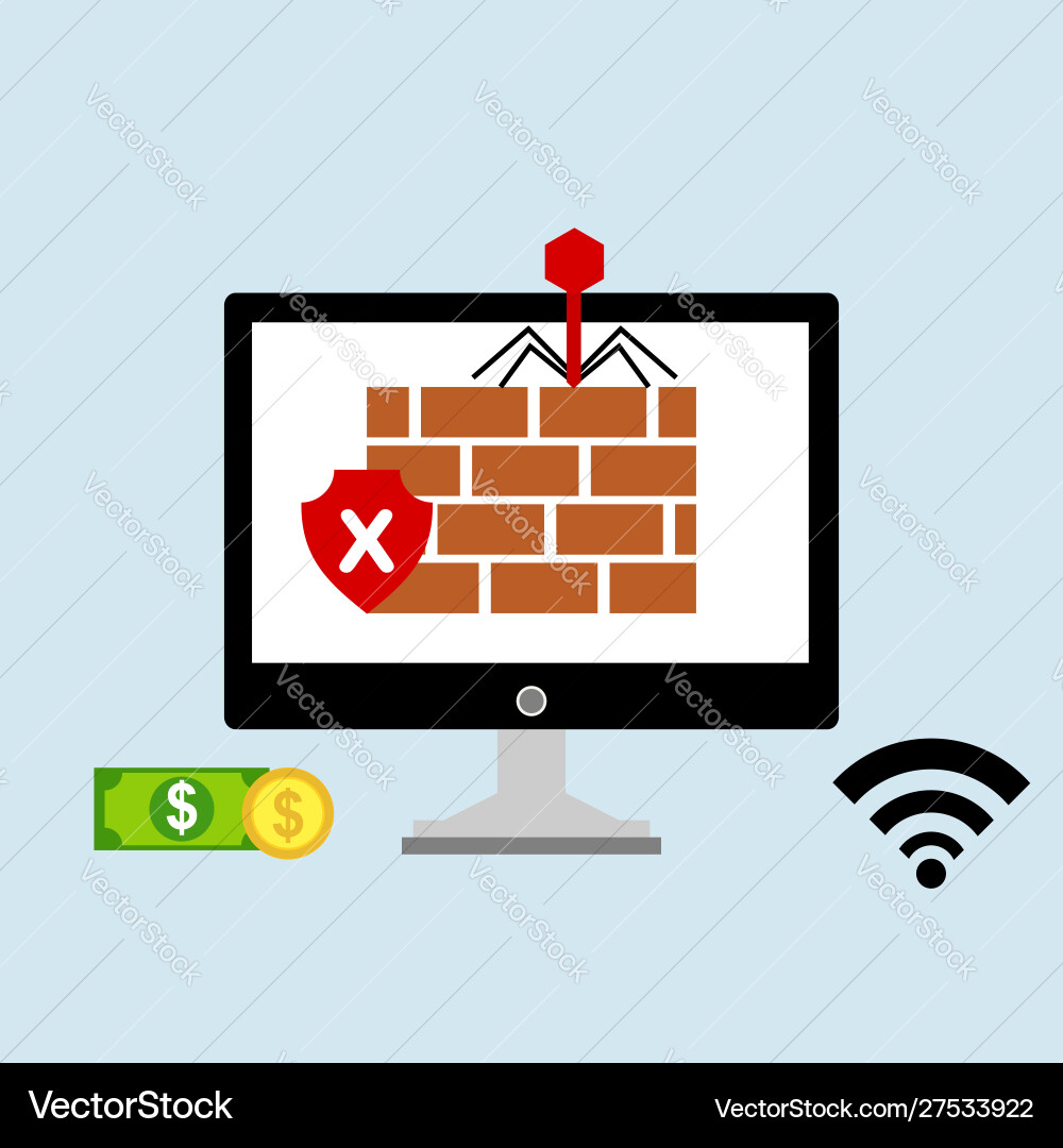 Hacker activity computeralert notification Hacker activity computeralert notification vector image