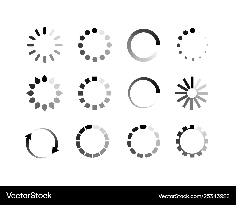 Loading Circle Icon - Progress Indicator vector image