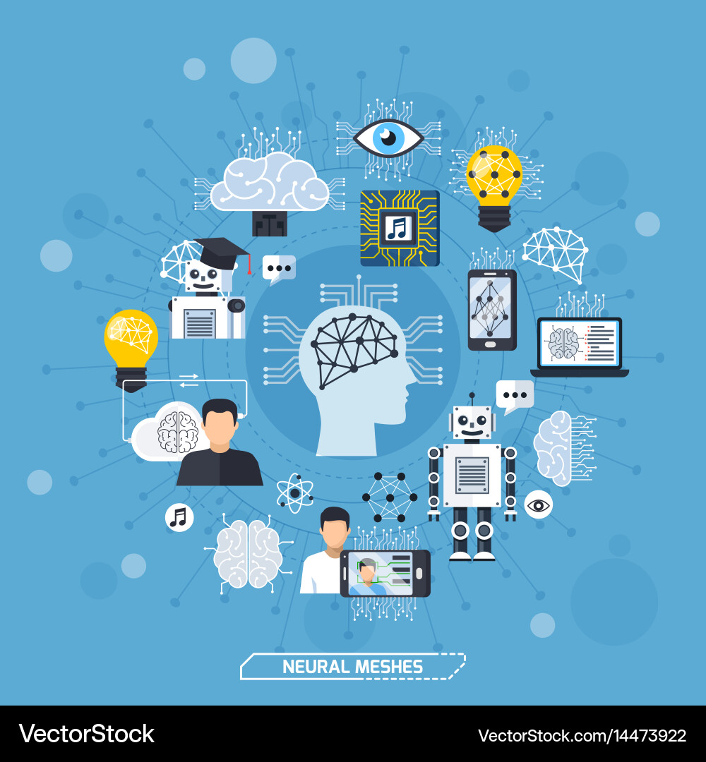 Neural Network Intelligence vector image