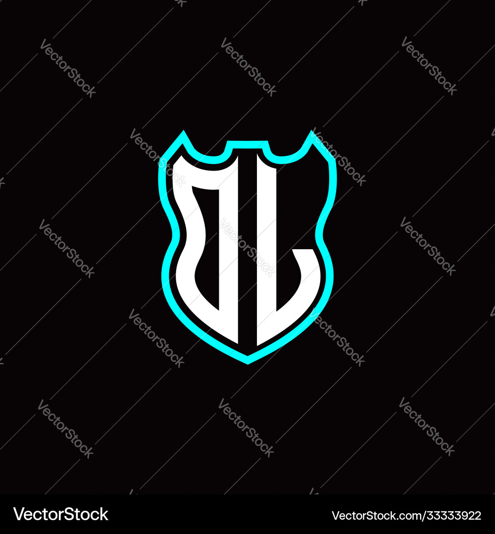 O l initial logo design with shield shape vector image
