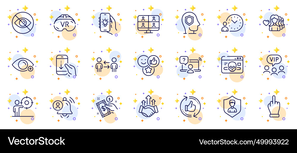 Outline set of payment method user notification Outline set of payment method user notification vector image