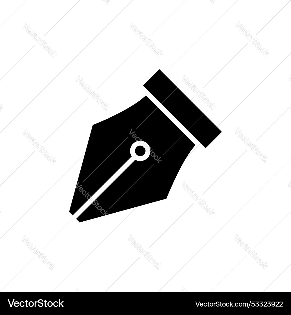 Pen nib icon isolated on white background Pen nib icon isolated on white background vector image