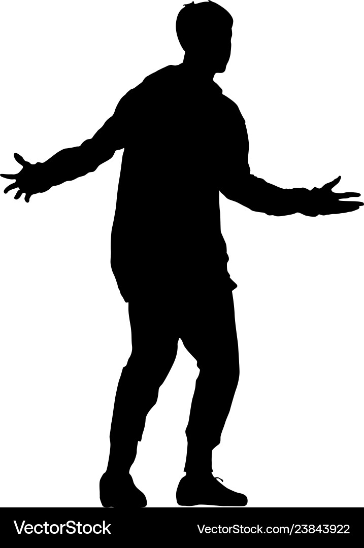 Schwarze Silhouette Mann stehen Menschen auf weiß Schwarze Silhouette Mann stehen Menschen auf weiß vektorbild