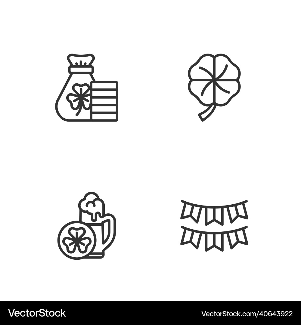 Set line carnival garland with flags glass Set line carnival garland with flags glass vector image
