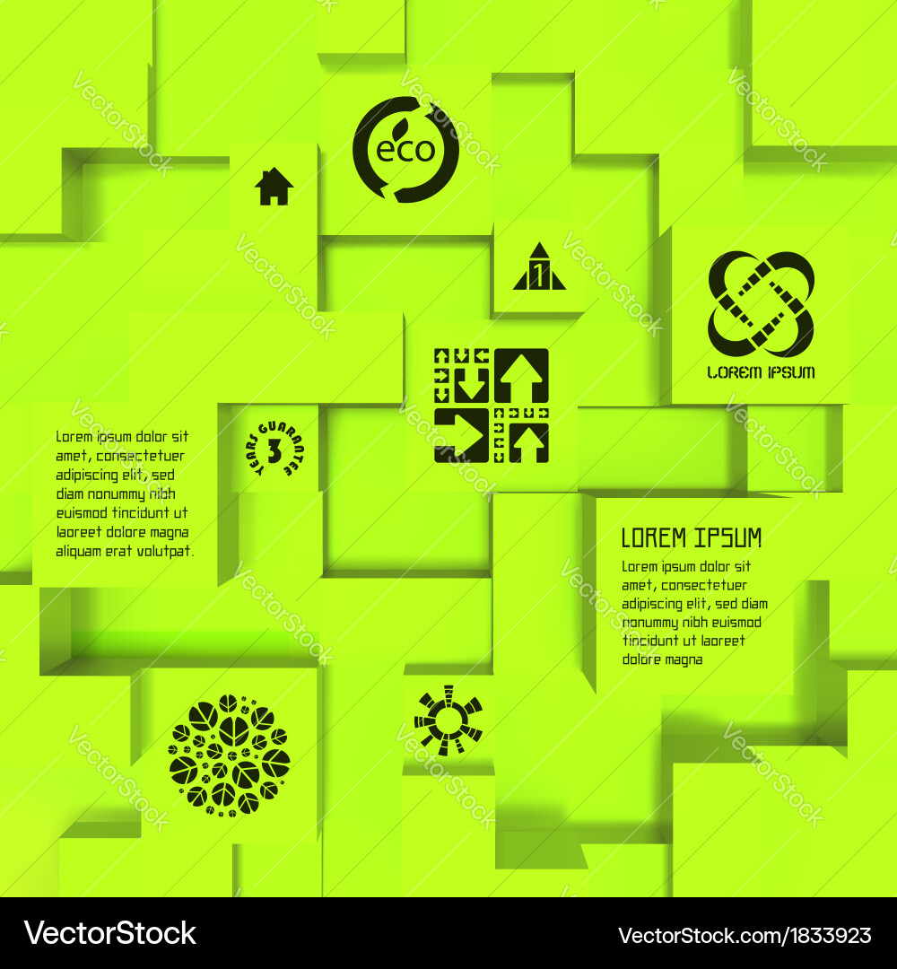 3d blocks structure background vector image