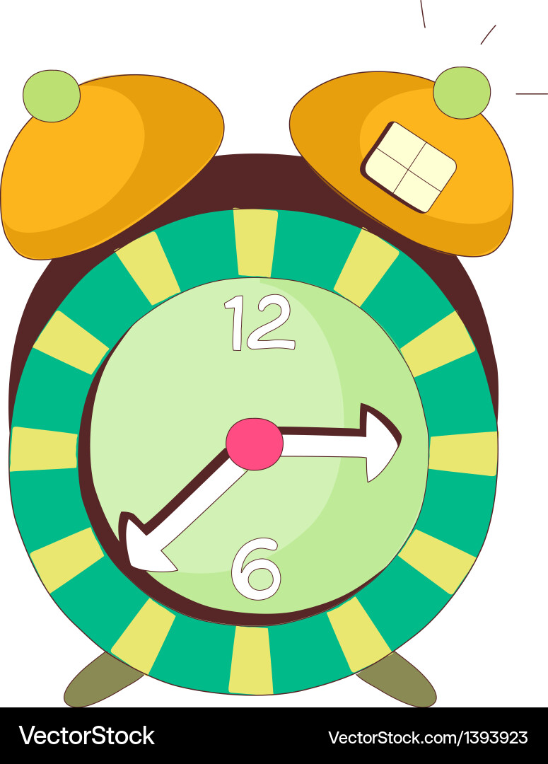 A view of clock Vector Image