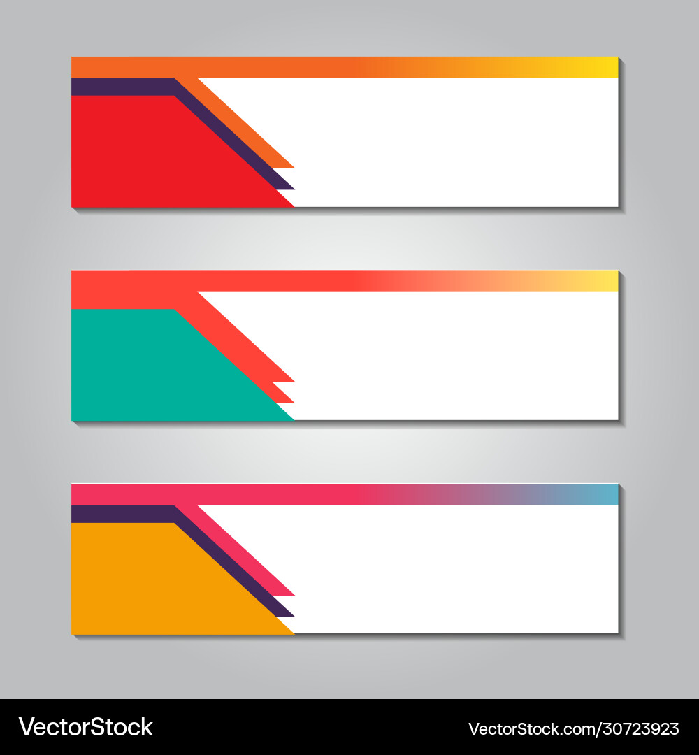 Abstract design web banner colorful gradient Abstract design web banner colorful gradient vector image