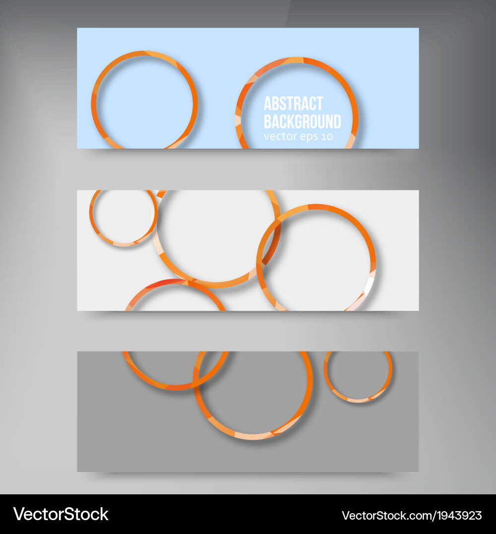 Background banner circles set color shadow Vector Image