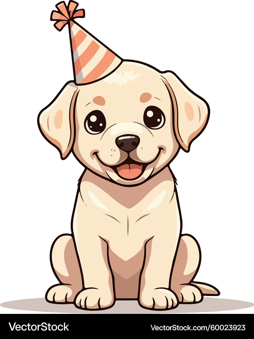 Cartoon Labrador Puppy Icon – Royalty-Free Vector | VectorStock, image size:810x1080