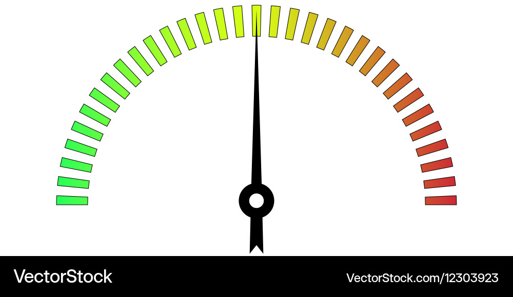 Color Gradient Meter Template vector image